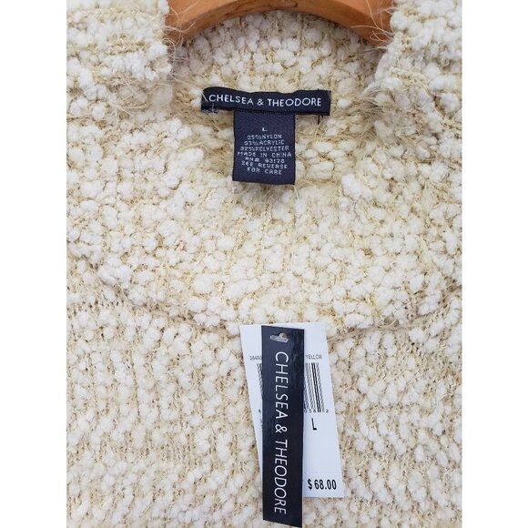 Chelsea & Theodore Cozy Teddy Knit Warm Popcorn Turtleneck Pullover Sweater Sz L - Picture 8 of 9